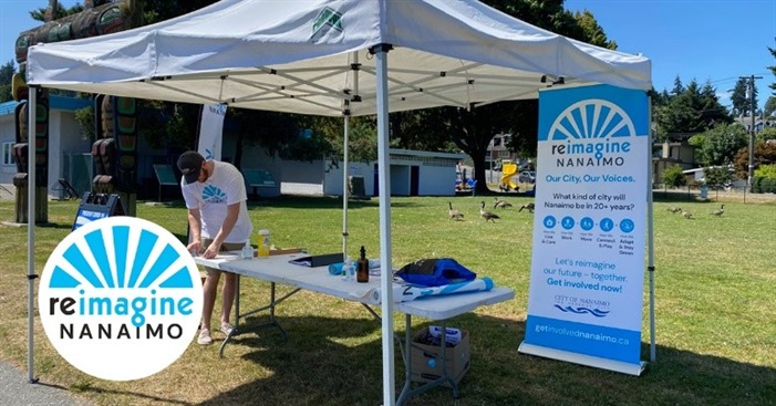 popuptent Image of reimagine Nanaimo pop-up engagement