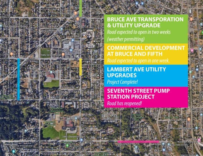 Map of Harewoood road construction