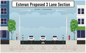 Cross Section - Estevan Proposed 3 Lane
