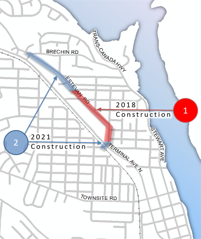 Estevan Rd and Princess Ave Street Improvement Phases