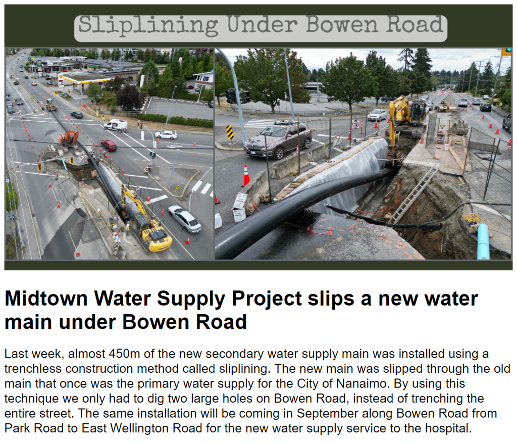 Photo of the work being done