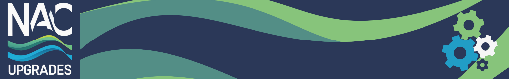 NAC Upgrades Logo and gears icon