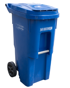 Blue collection cart