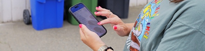 person using cellphone